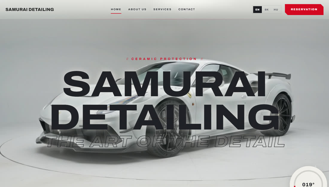 SAMURAI DETAILING weboldal terve