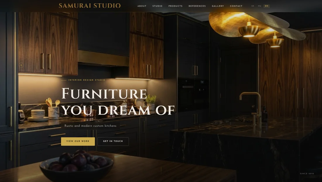 SAMURAI STUDIO weboldal terve